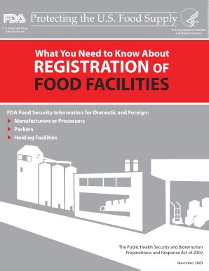 Registration of Food Facilities and Other Submissions .